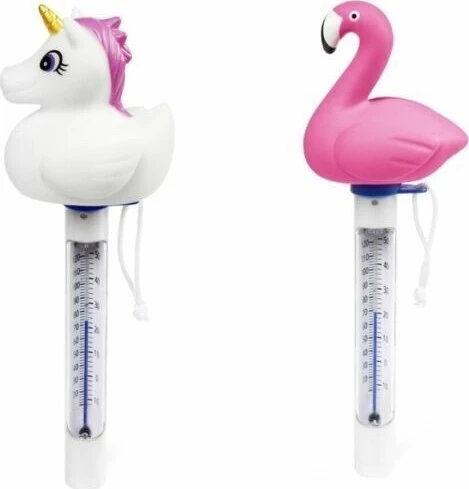 Termometro Galleggiante Per Piscina Forme Fenicottero Unicorno Con Corda 58595