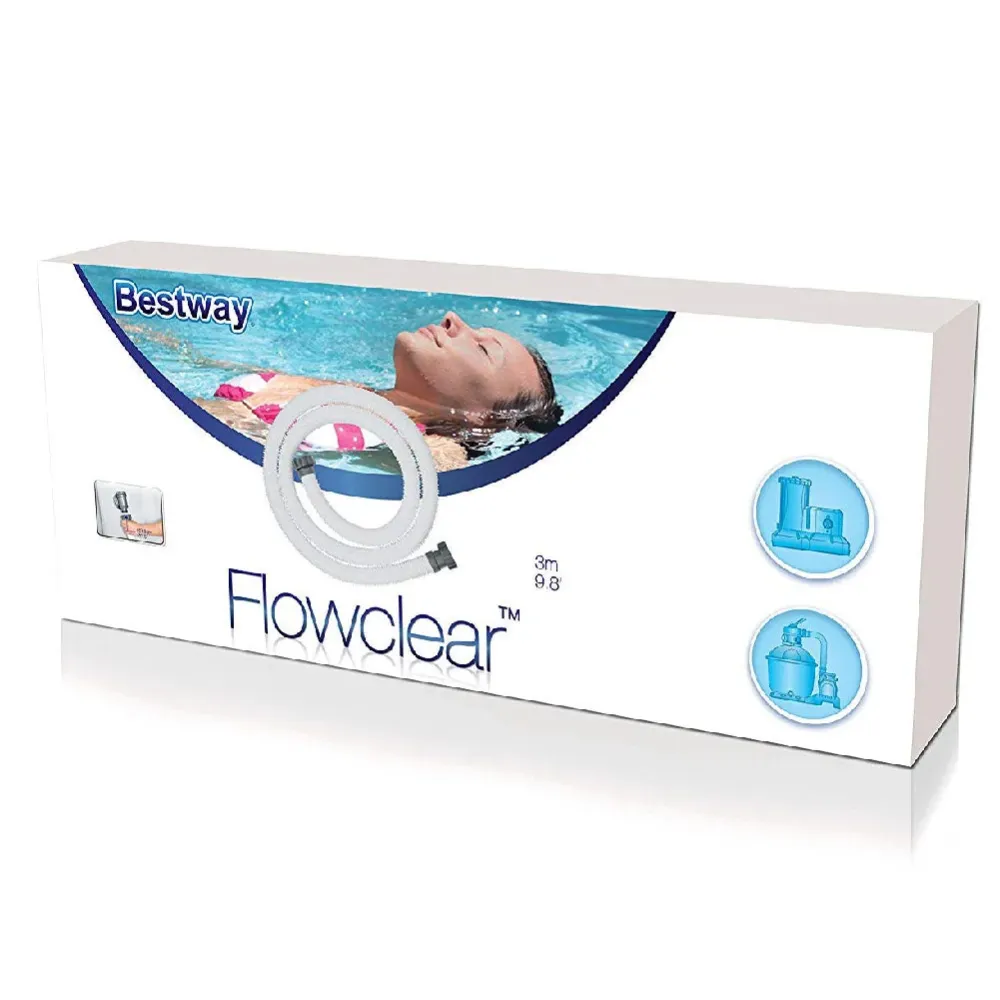 Tubo Per Pompe e Filtri Sabbia 557 Plastica 3mt x 38mm Bianco Bestway 58368
