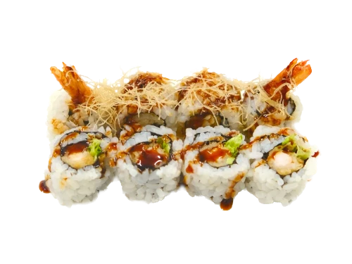 URAMAKI EBITEN(gambero tempura,insalata mayo,teriyaki,kataifi 8pz)