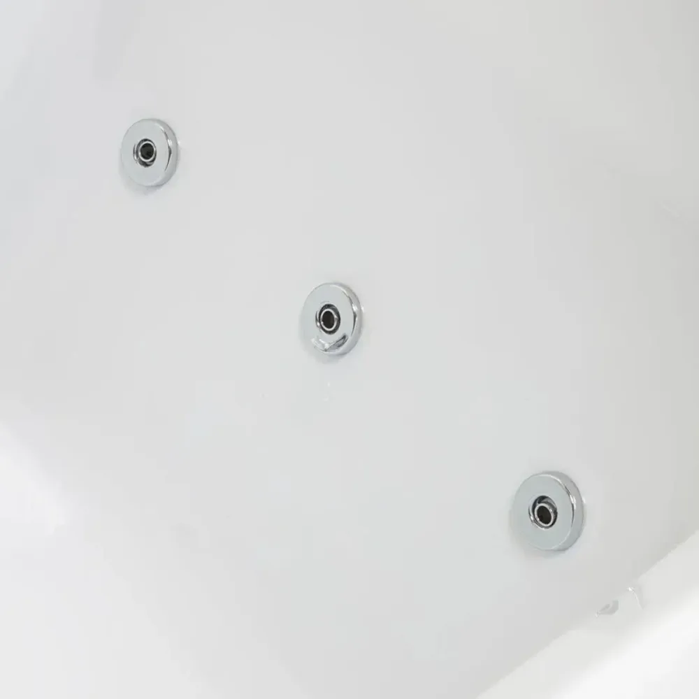 Vasca da bagno idromassaggio "Elsa" da incasso tra 3 muri acrilico cm 170x70 58h