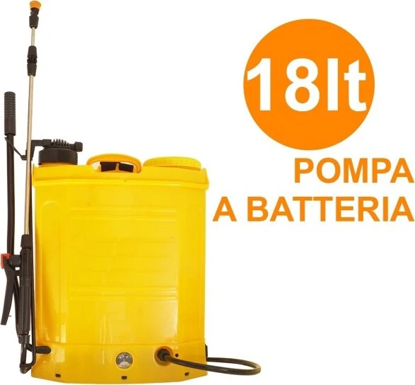 Pompa Spalla Elettrica Manuale Batteria Nebulizzatore Spruzzino 18 Lt