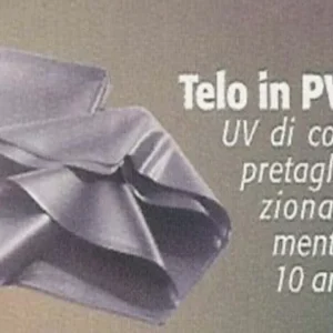 VERDEMAX - TELO PER LAGHETTO PVC GRIGIO, 4X4MT SPESSORE 5MM