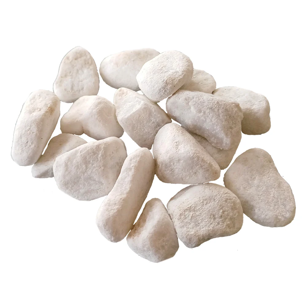 Ciottoli Ornamentali 'Bianco Carrara' Granulometria 15/25 Mm - Senza Marca