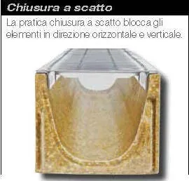 Canaletta di scolo calcestruzzo polimerico con griglia zincata