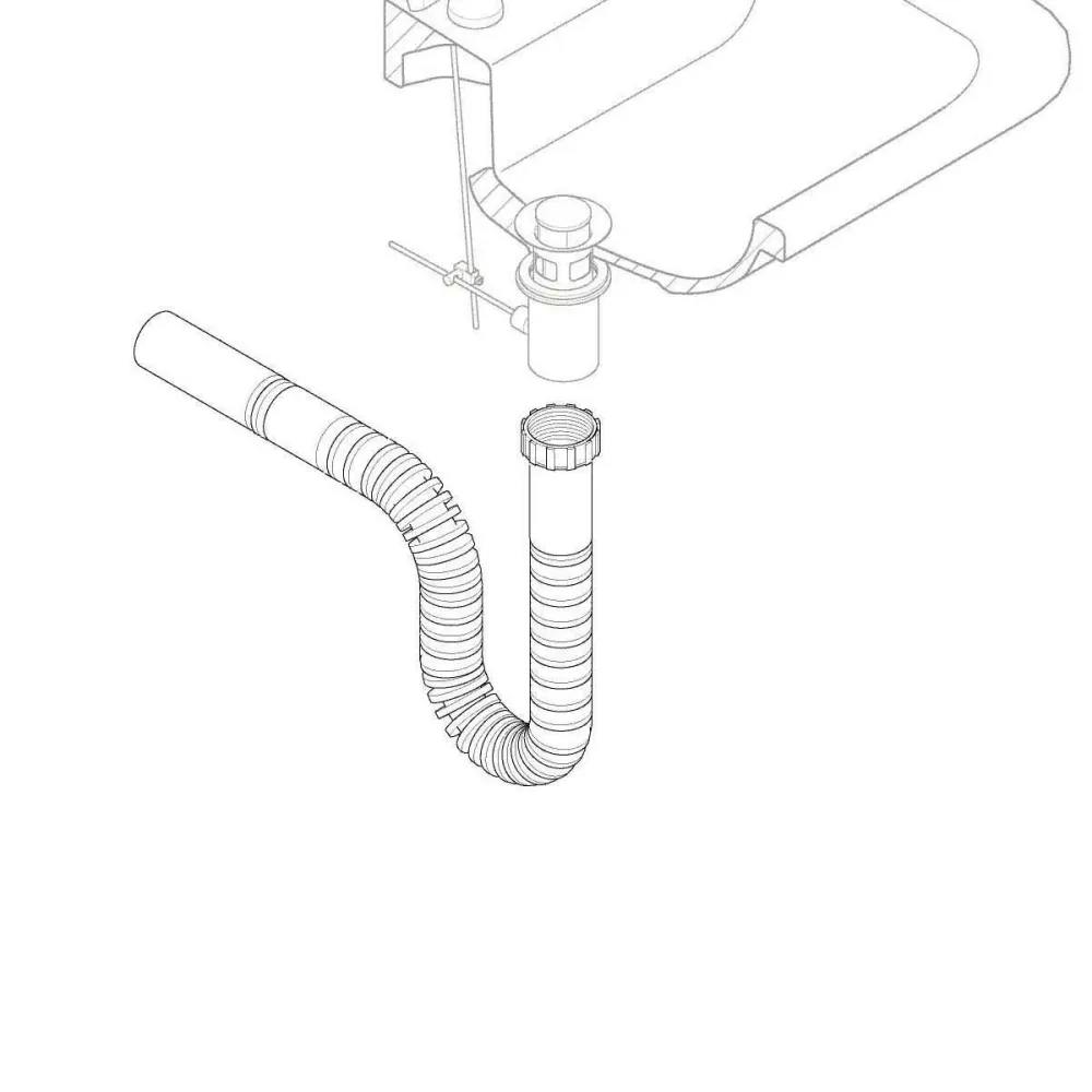 Tubo scarico flessibile jolly magic flex ghiera da 1"+1/4 acciaio inox AISI 304