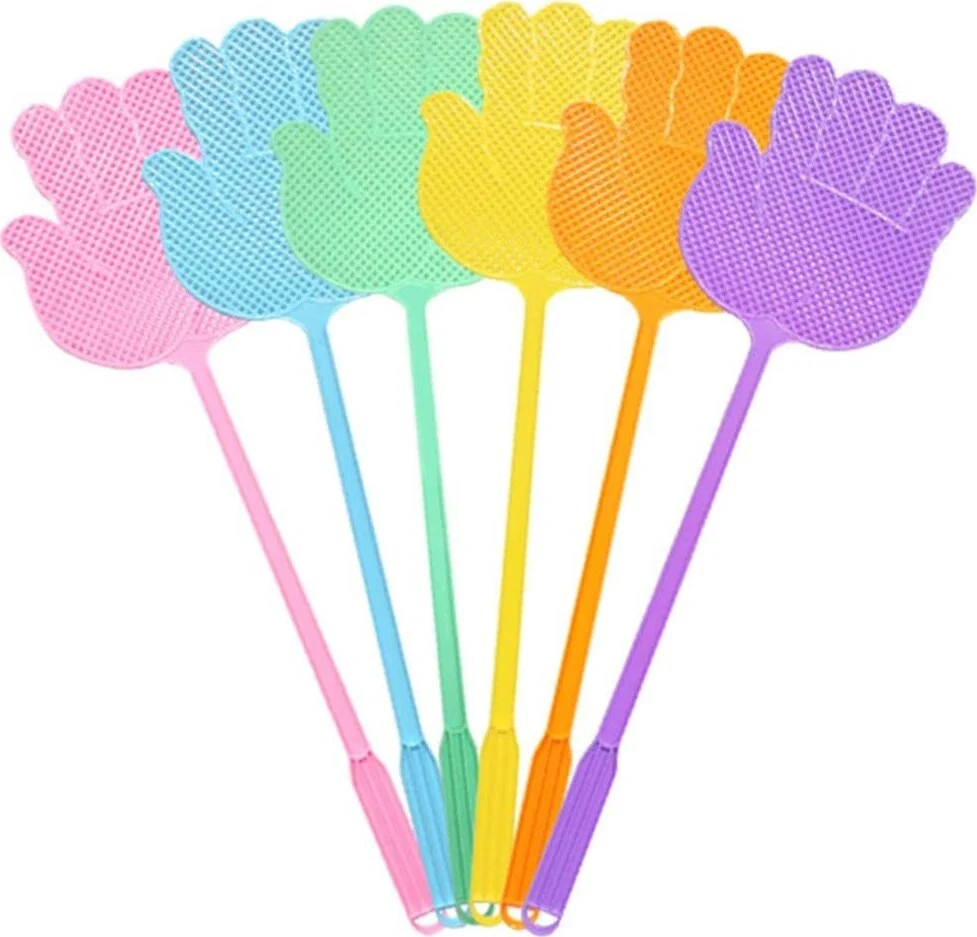 3 Pz Paletta Abbattimosche Abbatti Mosche Scaccia Insetti Colori Assortiti 47 Cm