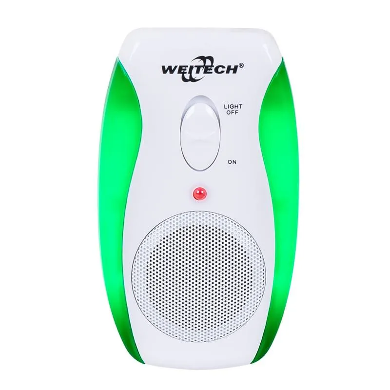 Repellente ad ultrasuoni "Nightlight" per topi, ratti, scarafaggi ed insetti striscianti 90 mtq