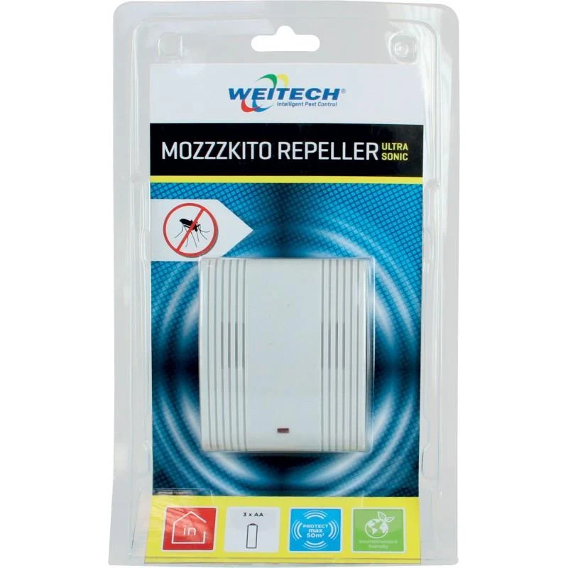 Repellente ad ultrasuoni scaccia zanzare ed insetti striscianti 50 mtq