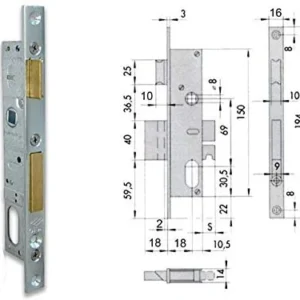 Serr Per Montanti Allum C/Ovale 44560-15 Logo/Cisa