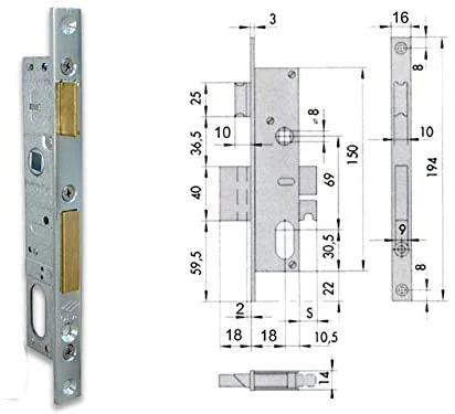 Serr Per Montanti Allum C/Ovale 44560-15 Logo/Cisa