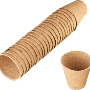 CONNEX - 24 VASETTI BIODEGRADABILI ROTONDI 6 CM