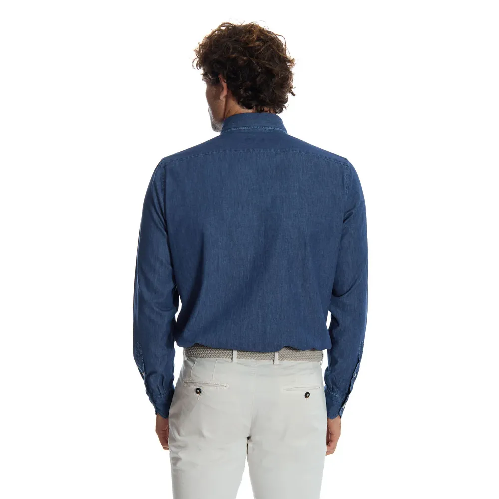 CAMICIA DI JEANS 6 PASSAGGI MANO E. Marinella