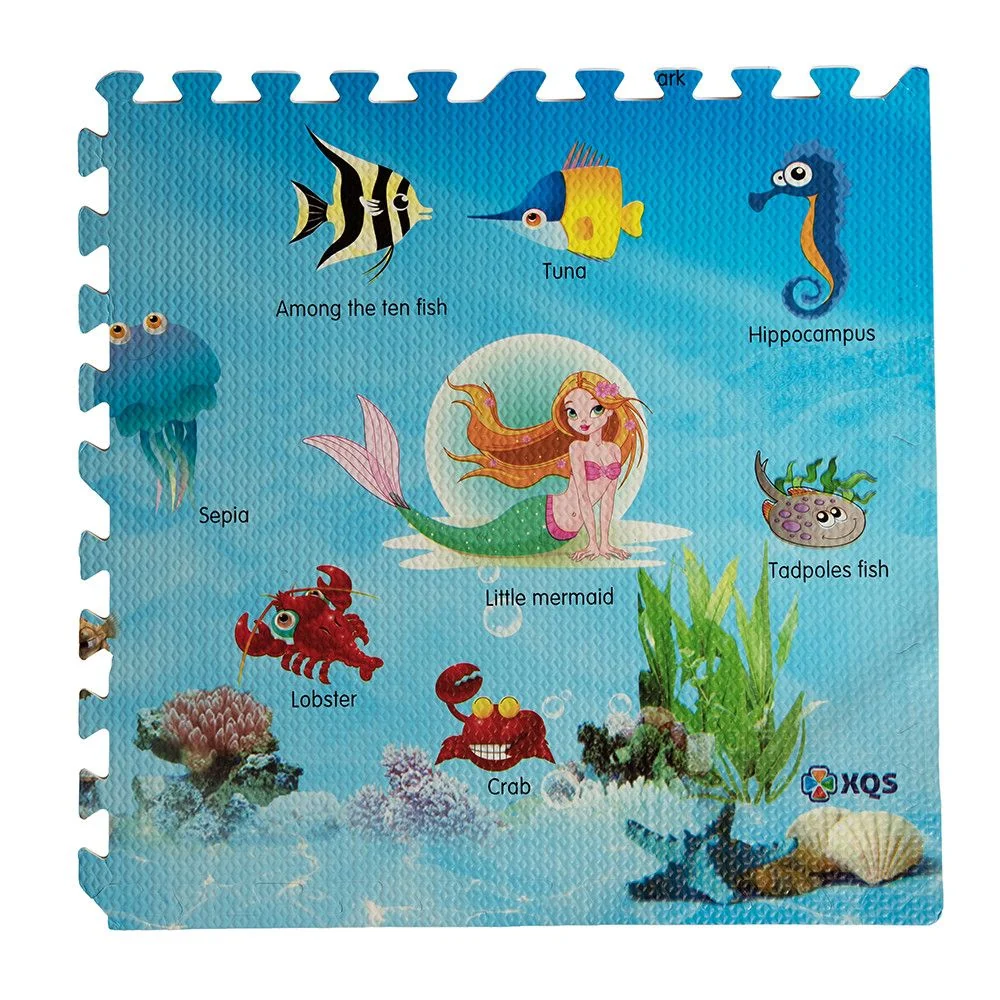 4pz Tappeto Tappetino Puzzle Morbido Oceano 60 X 60 X 0,8 Cm Per Bambini Gioco Da Interno