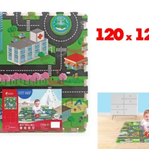 Tappeto Puzzle Mappa Citta' 120x120