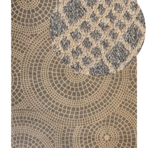 Tappeto iuta crema e grigio 160 x 230 cm ARIBA