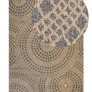 Tappeto iuta nocciola e grigio 200 x 300 cm ARIBA