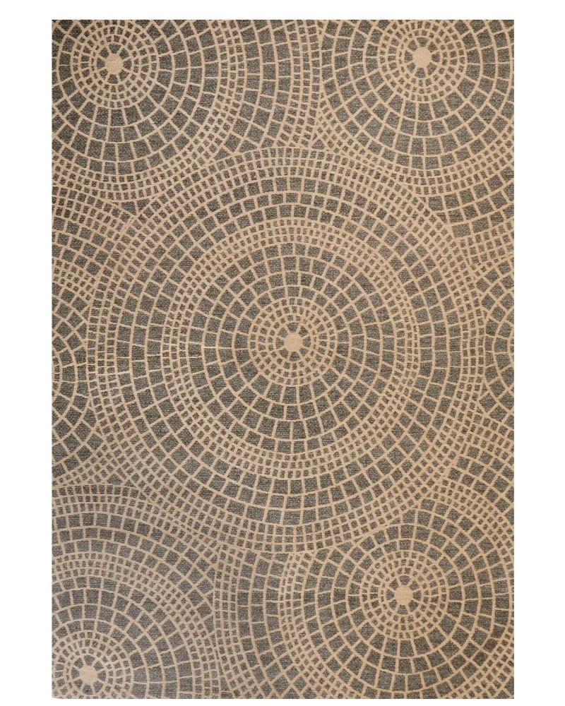 Tappeto iuta nocciola e grigio 200 x 300 cm ARIBA