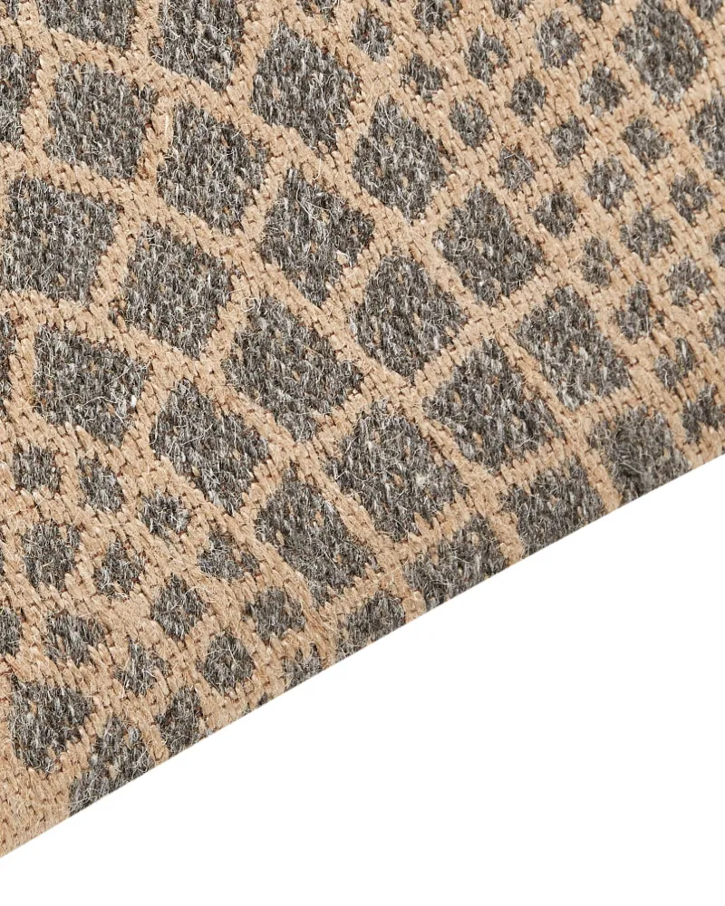 Tappeto iuta nocciola e grigio 200 x 300 cm ARIBA