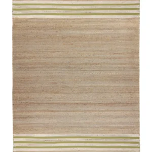 Tappeto iuta nocciola e verde 160 x 230 cm MIRZA