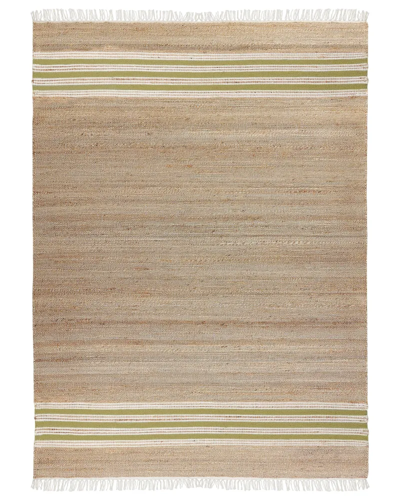 Tappeto iuta nocciola e verde 160 x 230 cm MIRZA