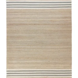 Tappeto iuta panna e grigio 160 x 230 cm MIRZA