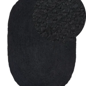 Tappeto iuta nero 160 x 230 cm DEMIRCI con Certificazione di Qualità