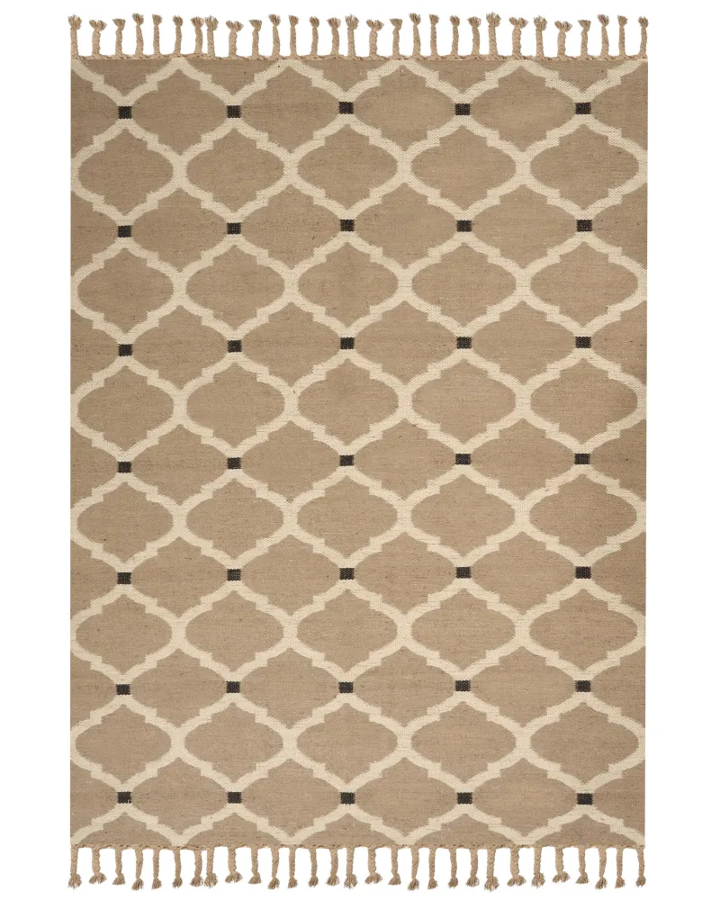 Tappeto iuta nocciola 200 x 300 cm ORENCIK