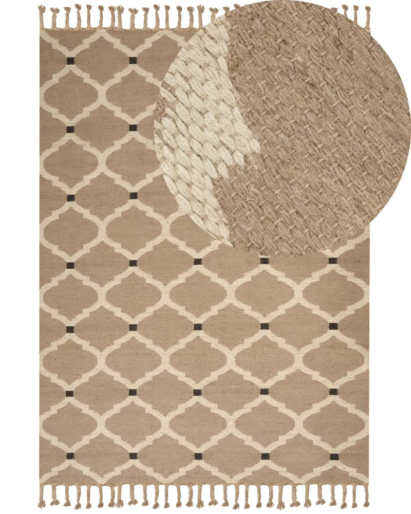 Tappeto iuta nocciola 200 x 300 cm ORENCIK