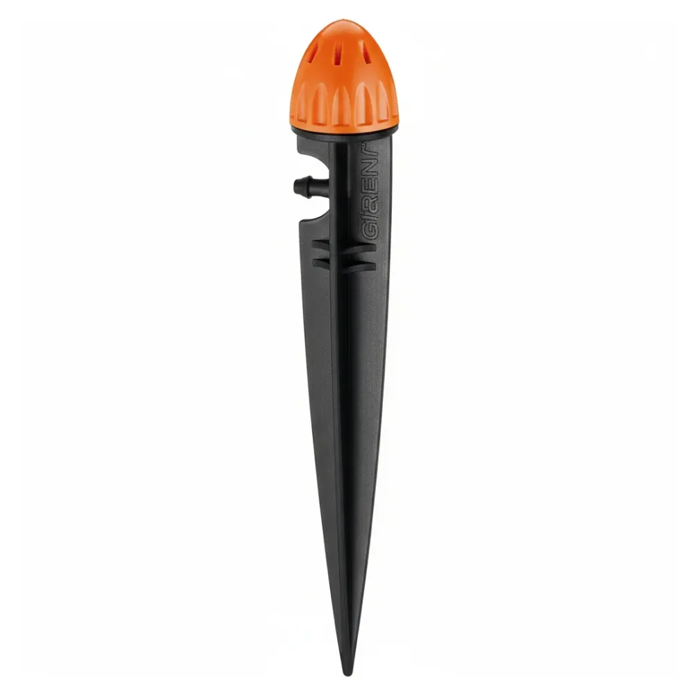Gocciolatore con asta Claber Rainjet regolabile 0–40 l/h per microtubo 1/4”