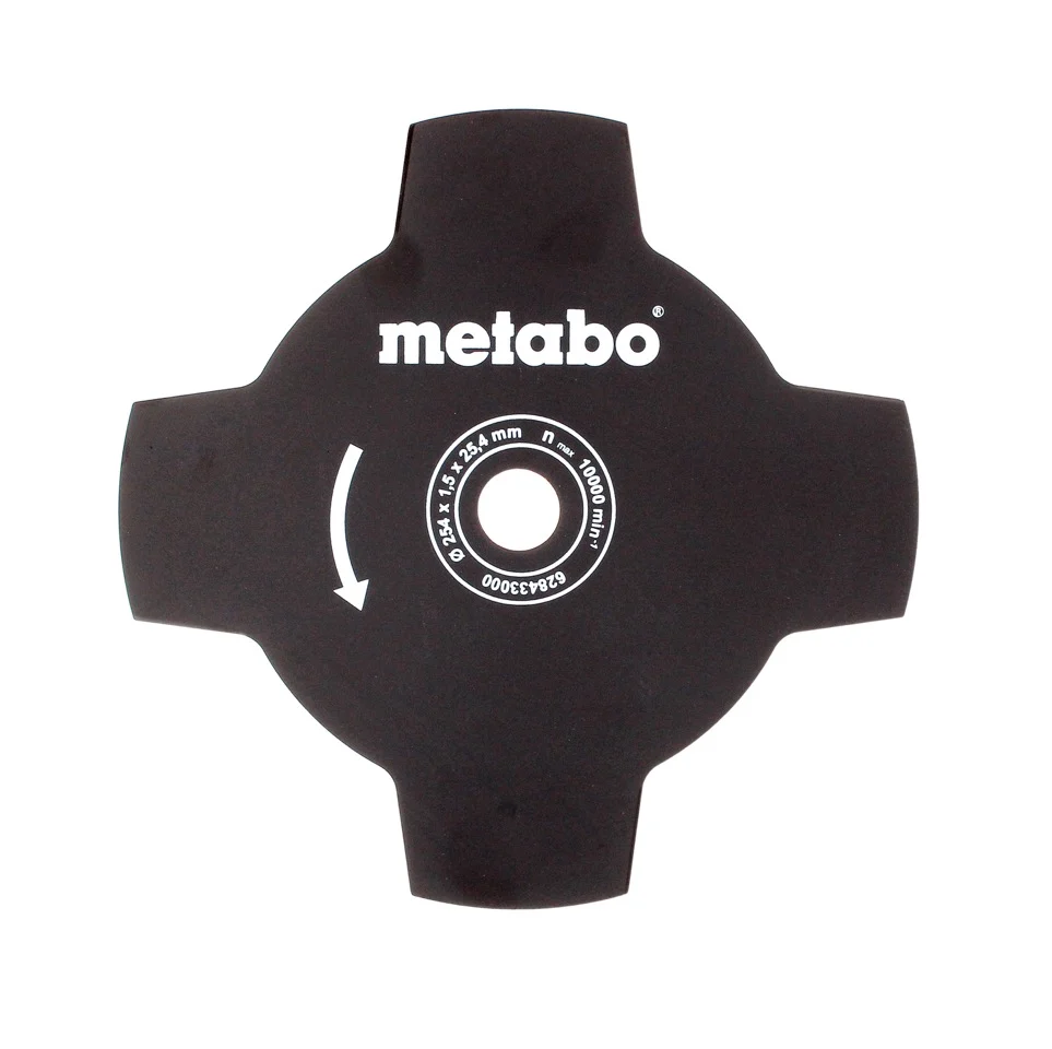 Metabo Lama per erba 4 denti ( 628433000 ) 254 x 1,5 x 25,4 mm - per decespugliatori