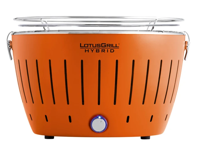 LOTUSGRILL Griglia carbone Hybrid Classic arancione mandarino 36,8x35x23,4 cm