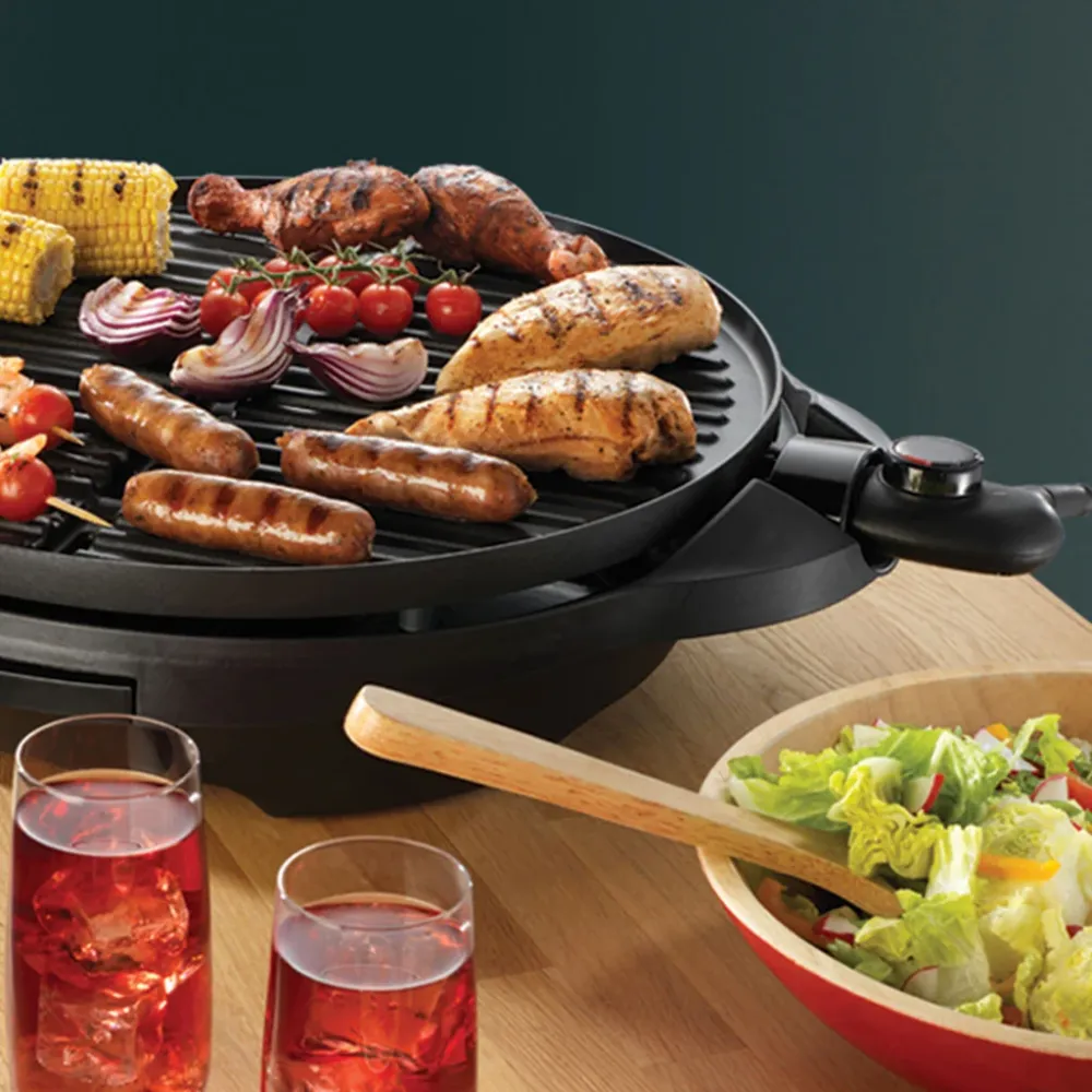 Grill Gas Professionale Grill elettrico da interno ed esterno con griglie rimovibili (George Foreman) Russell Hobbs