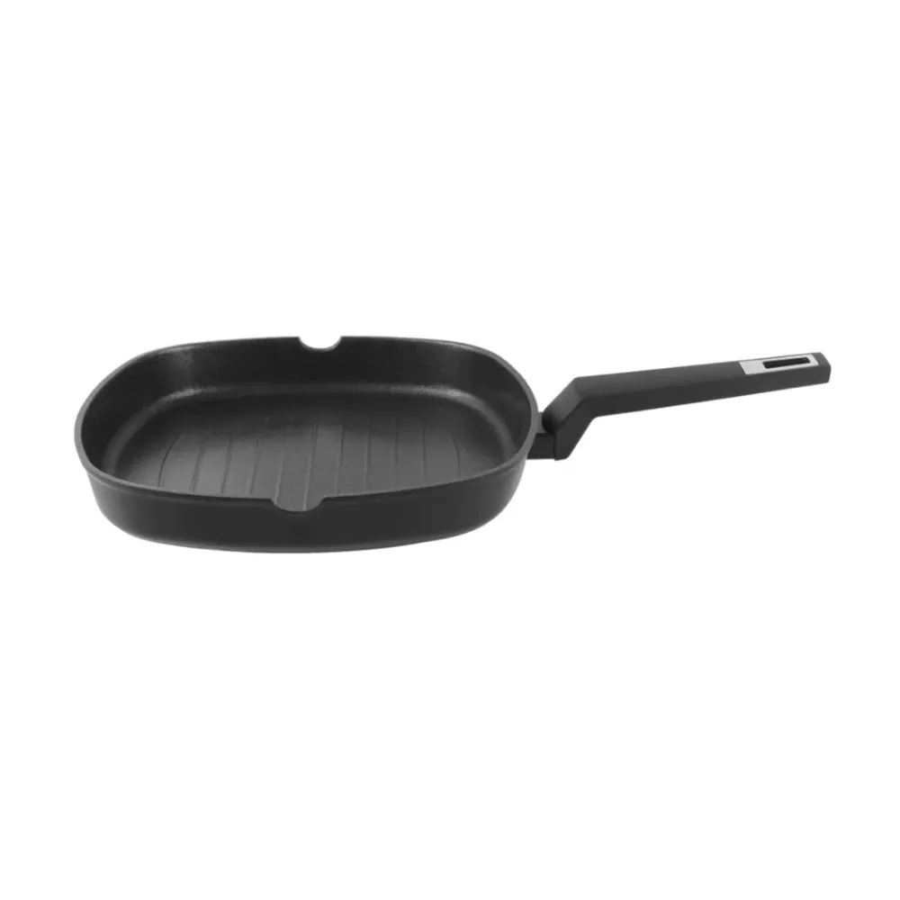 Sogo - SAR-SS-23225 - Griglia alluminio antiaderente - 28x28 cm - Anche per piani induzione
