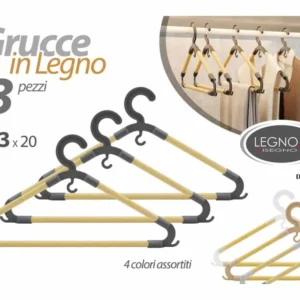 Grucce legno 3 pezzi 2x43x20cm 838330