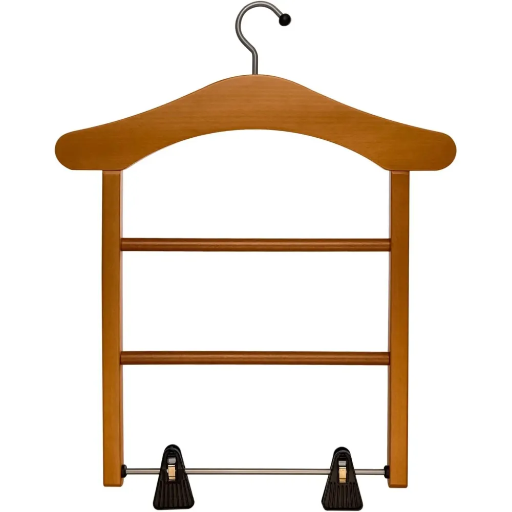 ARIT - Grucce per abiti MILADY, Grucce salvaspazio, legno, 2 supporti e clip per gonne, 100% originale fatto Italia - Colo...