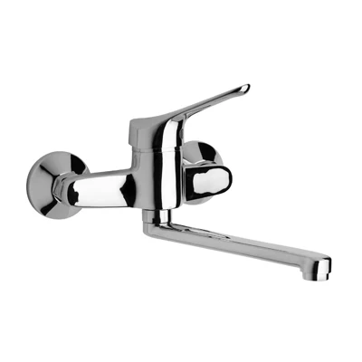 PIRALLA mod. Ariel - Monocomando lavello muro cromo