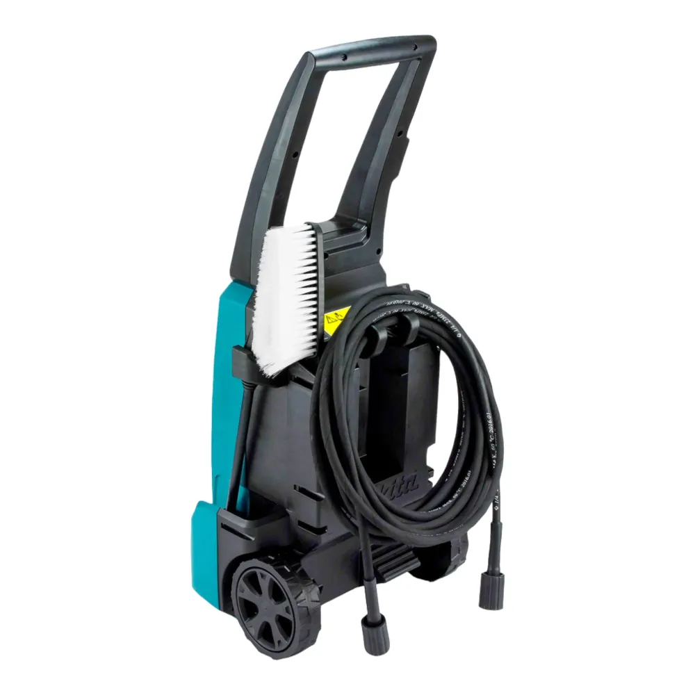 Makita HW 1200 idropulitrice 1800 watt 120 bar 420 l/h + lancia spruzzo + pulitore universale