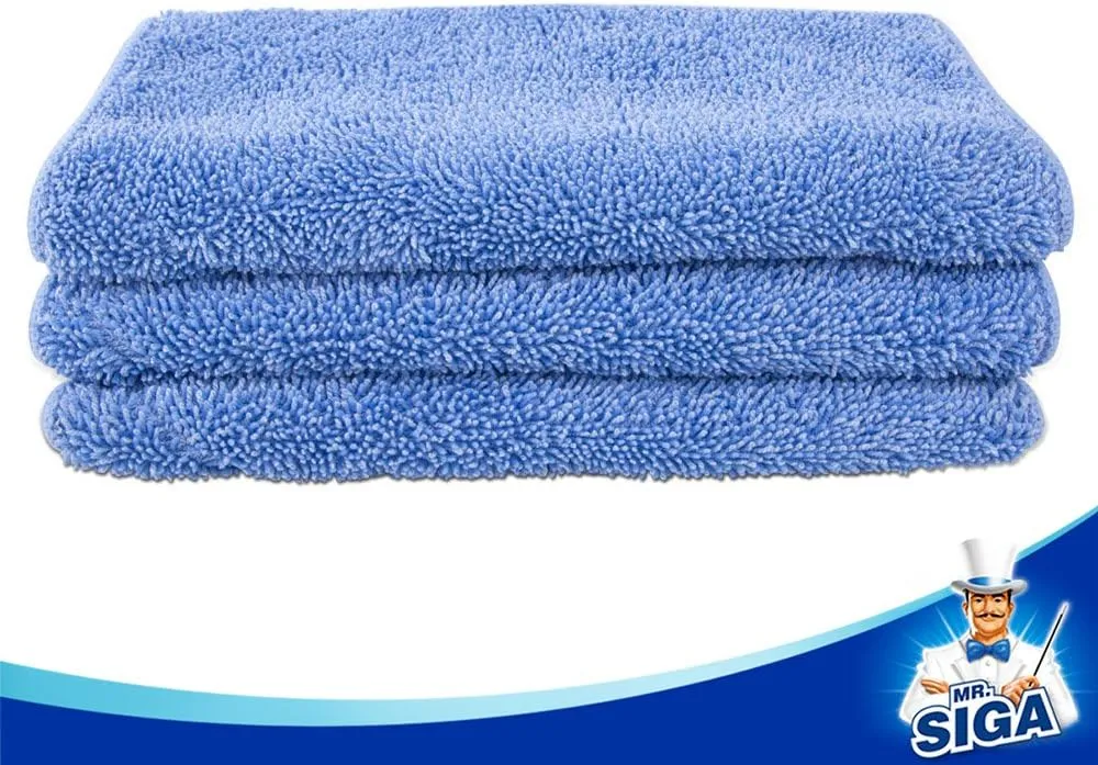 MR.SIGA Professional Microfiber Mop Refills, Pack 3, Size: 42cm X 23cm