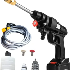 Idropulitrice ad Alta Pressione una batteria 150 bar,24V Spruzzatore Batteria 5600mA-Tubo 5m,per la Pulizia di Auto/Recinz...