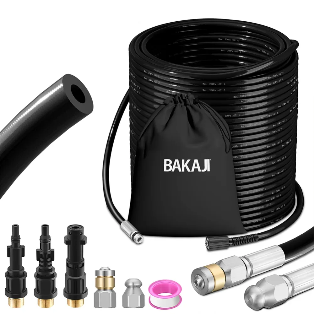 Sonda Stura e Spurga Tubi per Idropulitrice PU e PE 30 Metri con Borsa Nero