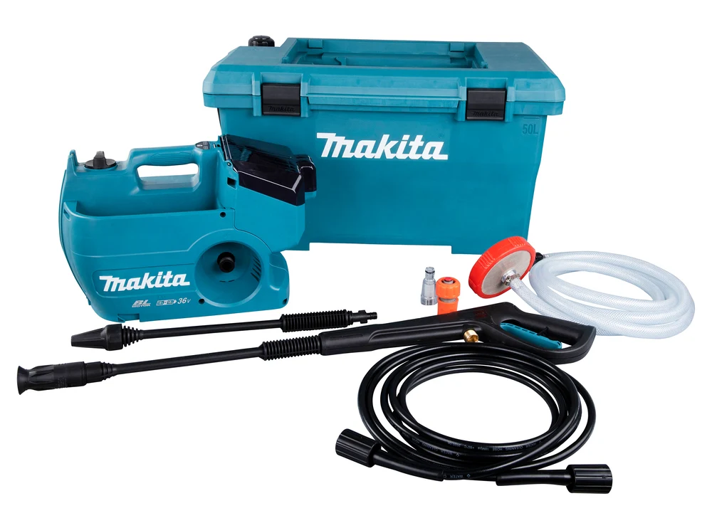 Makita DHW080ZK – Idropulitrice Portatile 18V×2 LXT 36 V Brushless 80 bar Blu e Giallo
