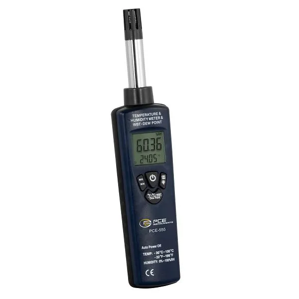 Anemometro da Recinzione Igrometro per misurazioni ambientali PCE Instruments PCE-555