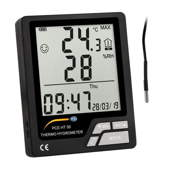 Misuratore Umidità Terreno Igrometro PCE Instruments -20 - 60 °C 20 - 99% umidità relativa -50 - 100 °C PCE-HT 50