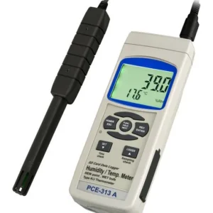 PCE Instruments Igrometro Sensore di temperatura esterno 177 x 68 x 45 mm Software PCE-313A con Funzione Memoria