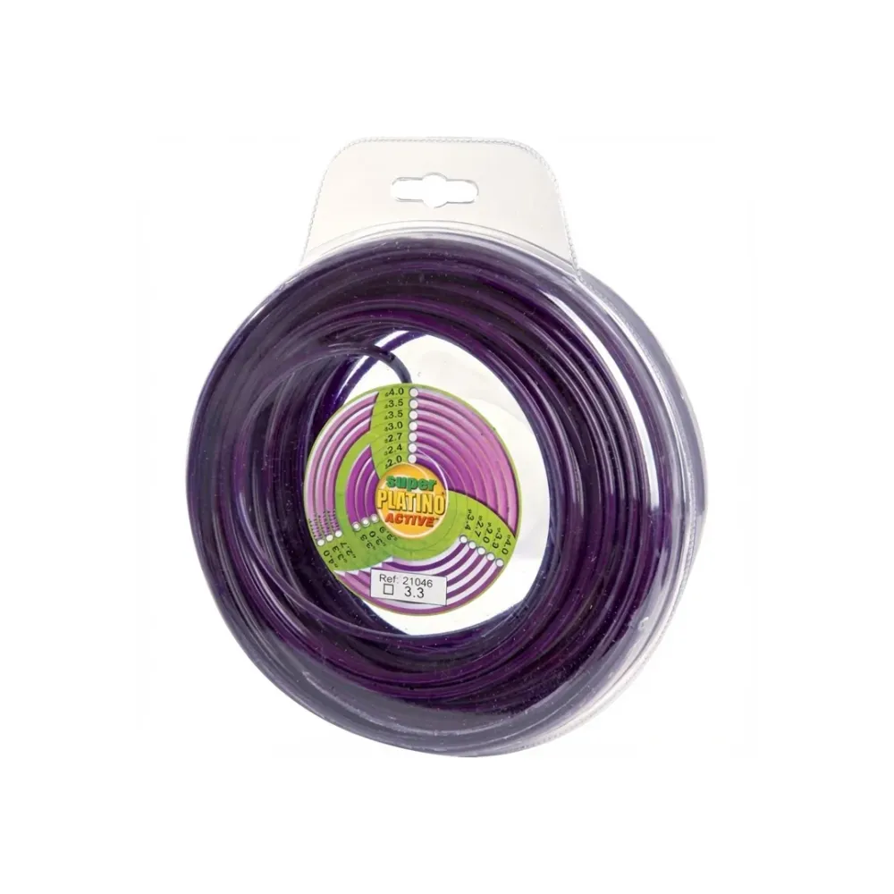 Filo Decespugliatore Active Platino Tondo 3,0 mm x 67 m Alta Resistenza