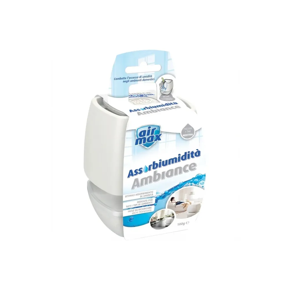 Airmax Mini Tab Kit Ambiance Deumidificatore con Vaschetta Bianca 100 g