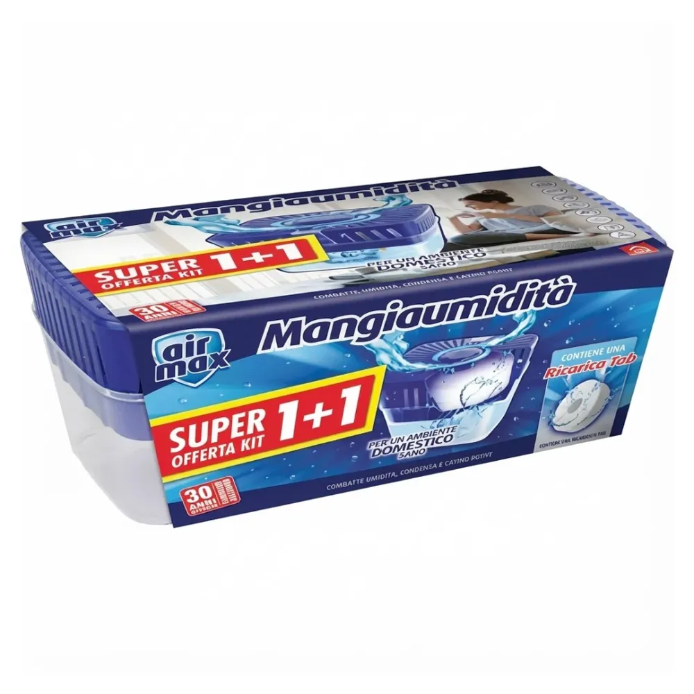 Airmax Tab Kit Vortex Antiumidità con 2 Vaschette + 2 Ricariche 450 g
