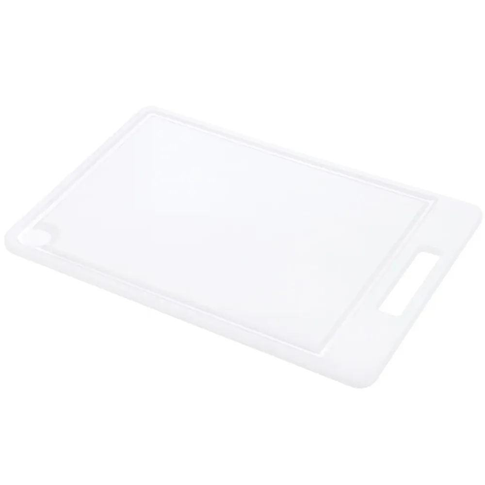 Tagliere Polietilene Raccoglisugo Bianco Professionale Cm 31x18x0,8