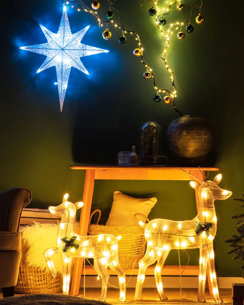 Faretto con Sensore Decorazione LED da esterno bianco 67 cm OSMA