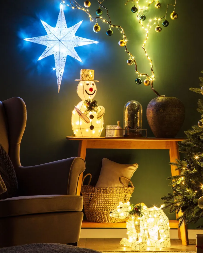 Faretto con Sensore Decorazione LED da esterno bianco 67 cm OSMA